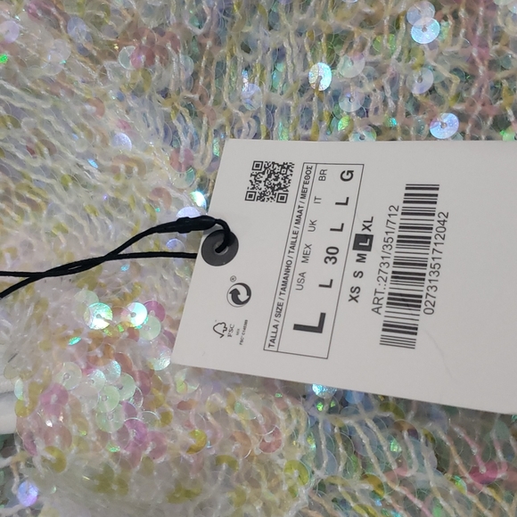 ZARA SEQUIN SWEATER High collar Bloggers favorite - Picture 15 of 16